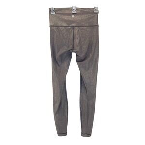 lululemon Wunder Under Hi-Rise Size 4 Foil Leggings Luxtreme Bronze 28 In